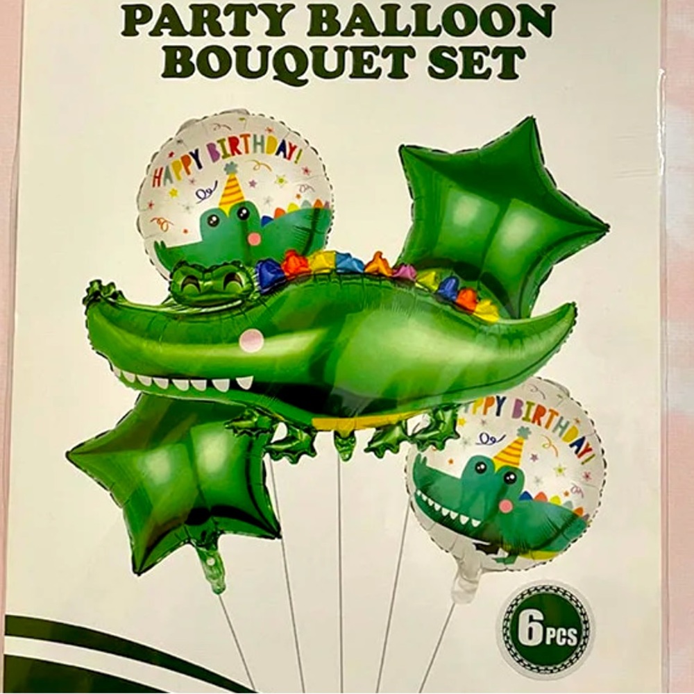 Alligator Birthday Balloon Set